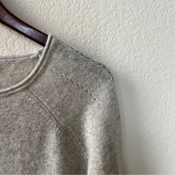 InCashmere Oversized Oatmeal 100% Cashmere Tunic Sweater - Picture 3 of 8